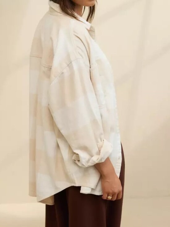 aerie Tops - NWT AERIE Anytime Fave Flannel Button Down Shirt Size Large